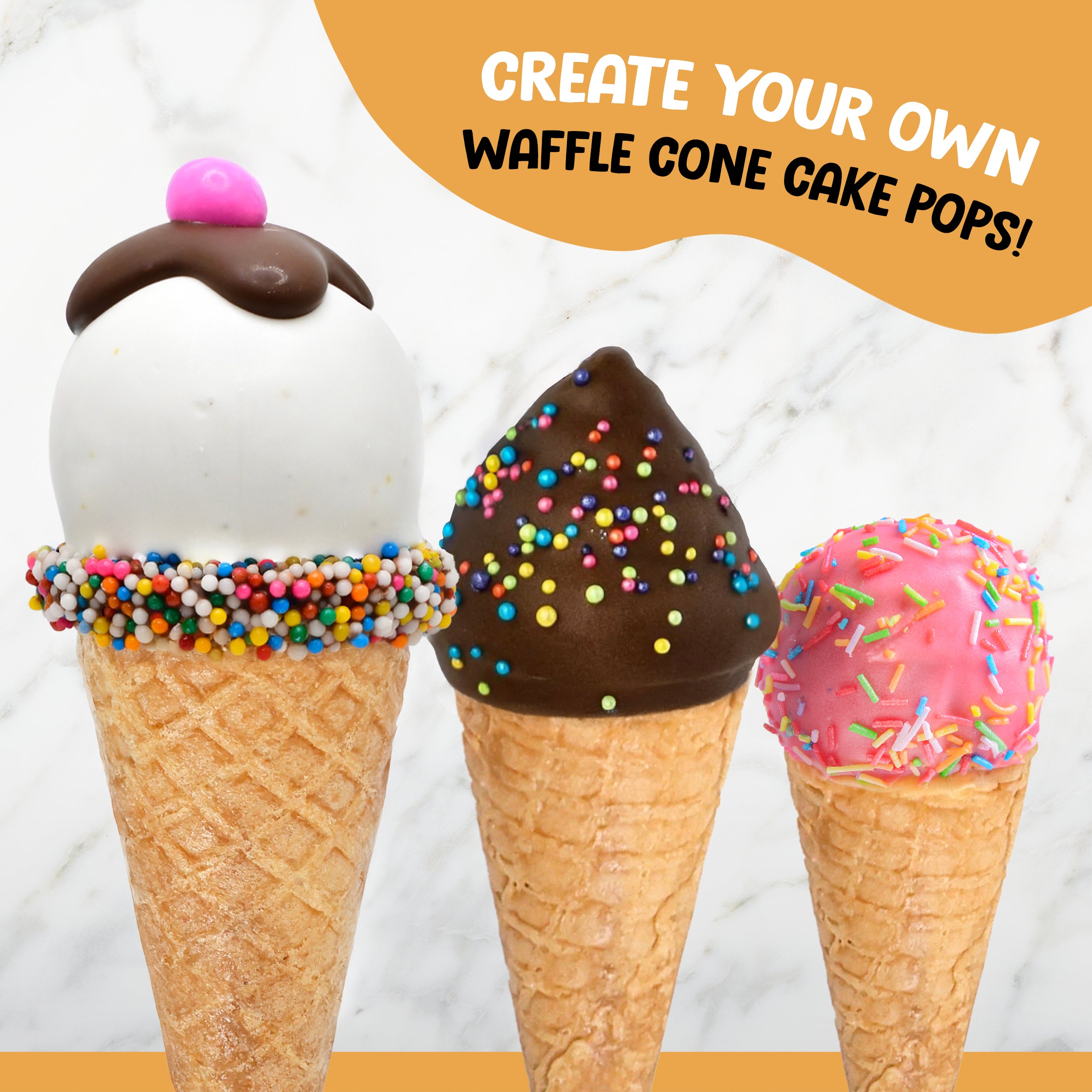 Mini Waffle Ice Cream Cones – Crispy Bite-Sized Dessert Cones for Ice Cream, Cake Pops, Chocolate Treats & Party Desserts